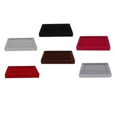 Plateau de présentation en velours pour bagues, boucles d'oreilles, bijoux