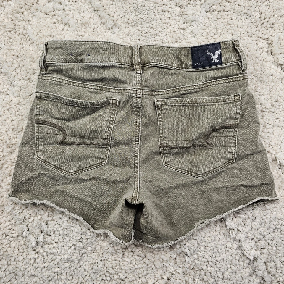 American Eagle Womens Jean Shorts Hi-Rise Shortie Cutoff Stretch Size 6 28x4 - Image 2 of 4