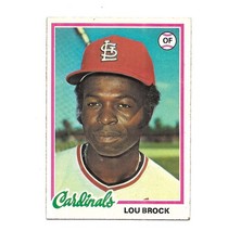 1978 Topps Lou Brock #2 HOF Record Breaker Stolen Base King Vintage Card