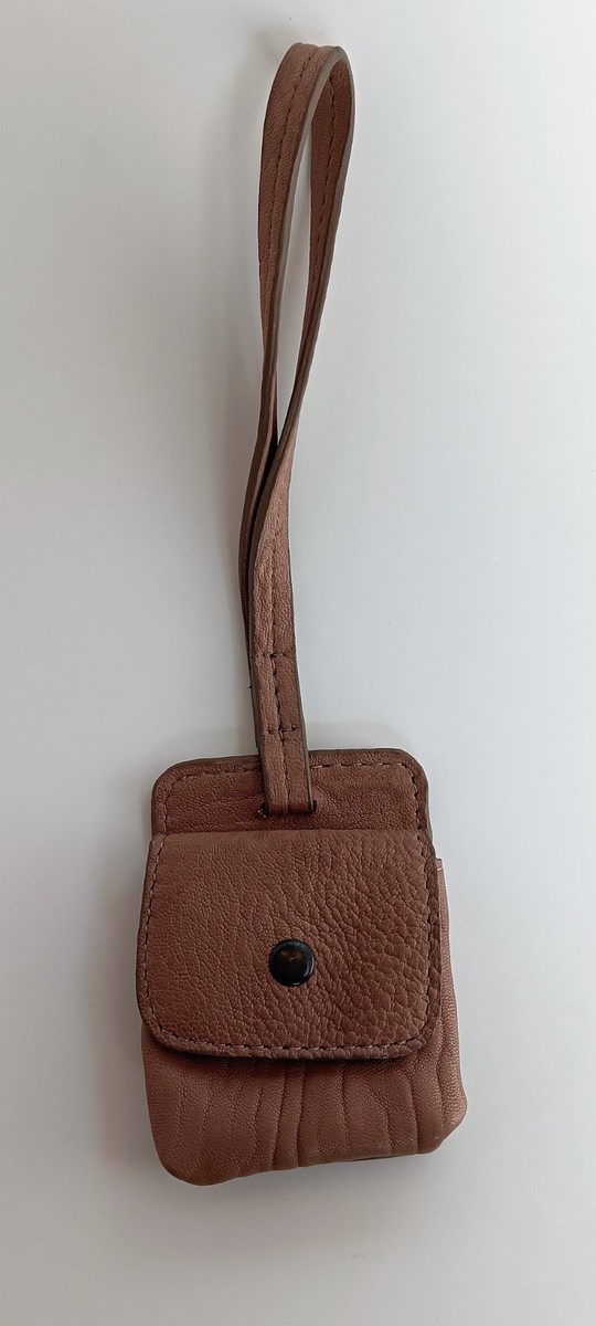Free People Street Sounds Pod Clip Taupe Buttery Leather Ear Air Pod Holder View 3