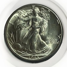 1945 Walking Liberty Silver Half Dollar Near-Gem BU - Lustrous Beautiful Coin