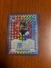 Brandon Boston Jr. 2023-24 Panini Mosaic Scripts Mosaic Silver Prizm Auto
