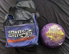 Cartoon Network Dexter's Laboratory Viz-A-Ball Bowling Ball w/ Bag, Purple/Yell&hellip;