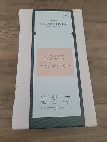 Threshold King Ulta Soft Flat Sheet. Pink Blush. New In Package
