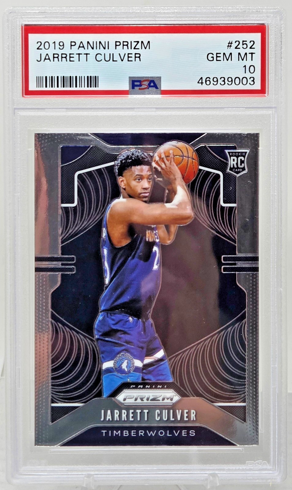 2019 Prizm JARRETT CULVER Rookie Card PSA 10 Gem Mint