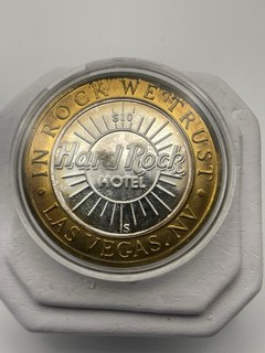 Vintage Hard Rock Hotel Las Vegas Nevada $1 Casino Token Coin Toning