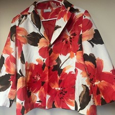 Alfred dunner 12p. Red floral jacket