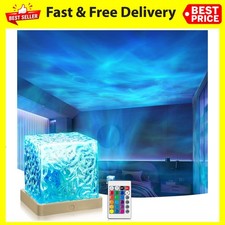 Ocean Wave Projector Light,16 Colors Luminorthe Cube Lamp with Dynamic Wave Effe