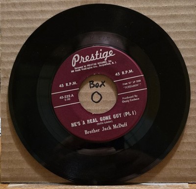 Brother Jack Mcduff: He's A Real Gone Guy (Part 1 & 2) - VG+ | 1962 Soul Jazz 45