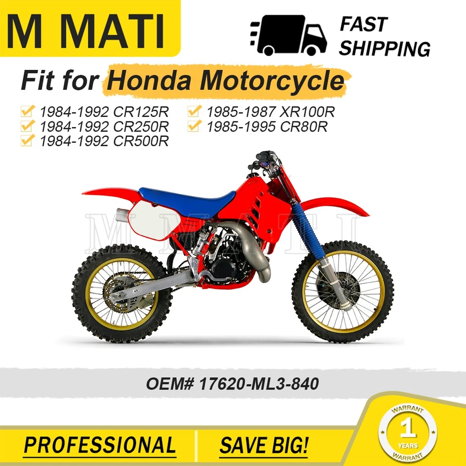 Conjunto de tapa de tanque de combustible 17620-ML3-840 para Honda CR125 CR250R CR500R CR80R XR100R Foto 2 de 4