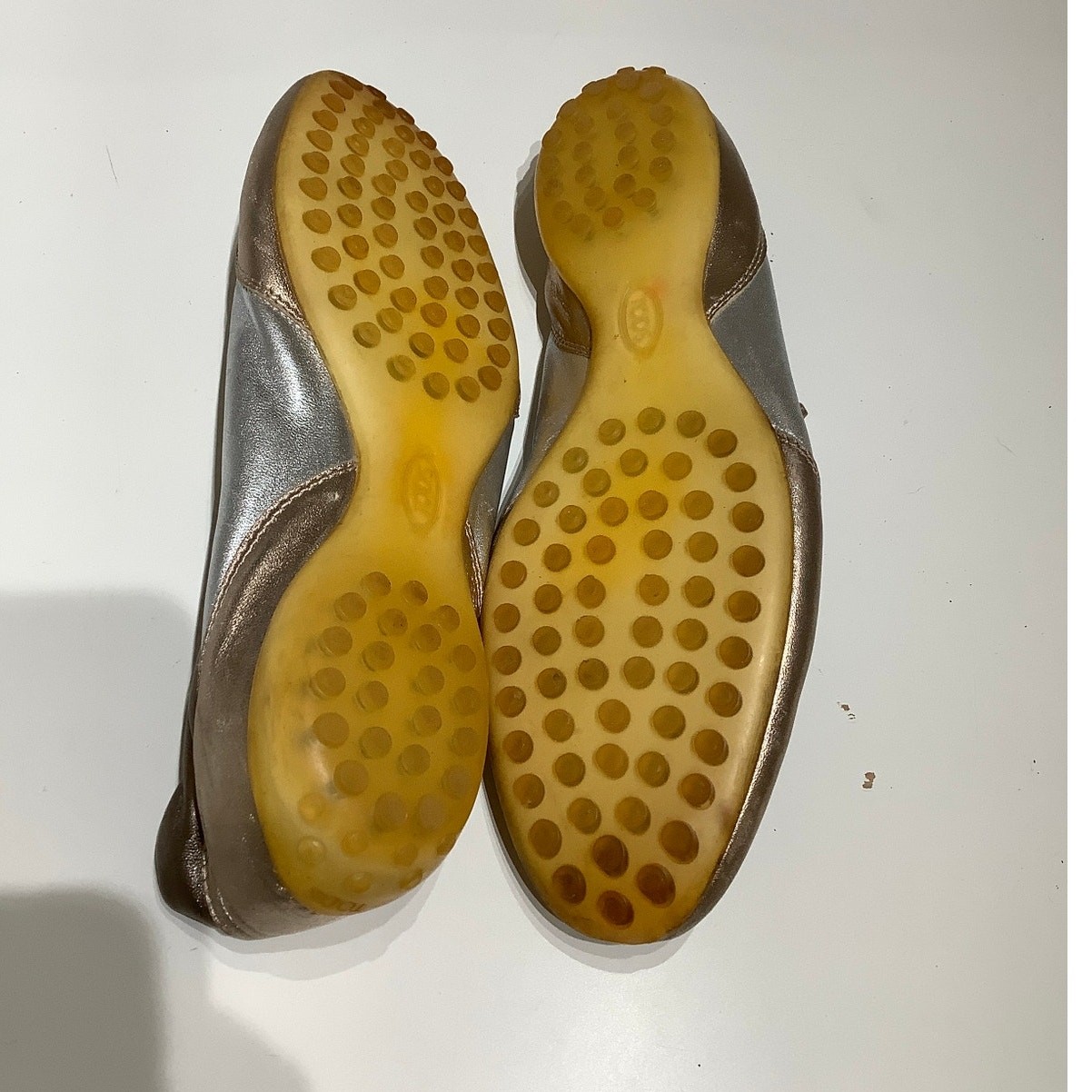 PANTOFOLA D’ORO Pantofole da Ballo Tod's Made in Italy Argento e Oro Rosa 7 Lusso Eleganti Chic