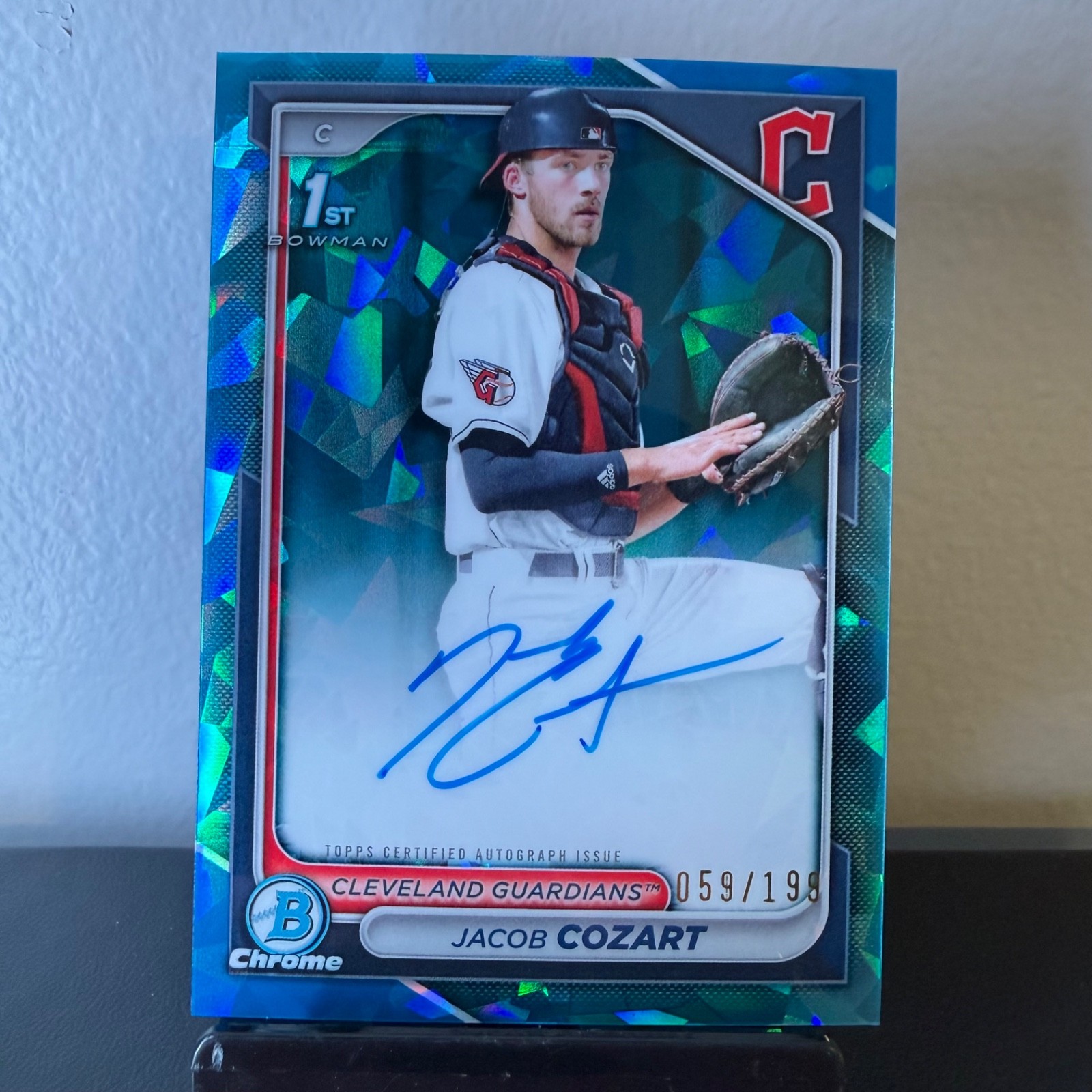 Jacob Cozart 2024 Bowman Draft 1st SAPPHIRE AUTO /199 Guardians #CPA-JCO