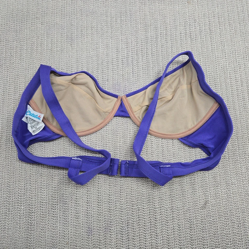 De colección Catalina Bikini Traje de Baño Top Sujetador Mujer 1X Talla Grande Púrpura Años 90 Foto 4 de 4