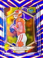 2023 Bowman Best University Cade Klubnik Yellow Refractor /75 #3 Clemson Tigers