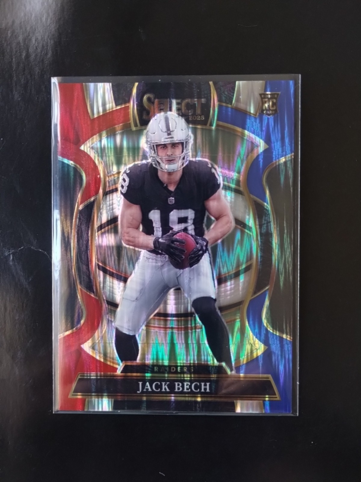 2025 Panini Select Jack Bech Concourse Red Blue Shock Prizm RC #6