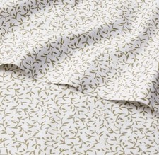 Threshold QUEEN Green Vine 4 Pc Sheet Set 400 Thread Count/Cotton Sateen
