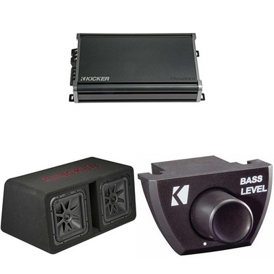 Kicker 45DL7R122 Dual 12'' L7R 2-Ohm Loaded Vented Enclosure - w/ CXA1200.1 Am...