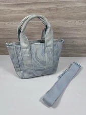 Madden Girl Mini Tote Canvas Bag Purse Only Adjustable Straps Marble Blue 