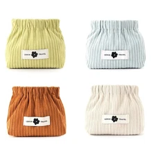 Corduroy Lipstick Bag Corduroy Elastic Hair Tie Organizer E4N35629