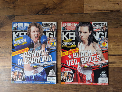 Kerrang! 1590 Black Veil Brides vs. Asking Alexandria Red/Blue Covers 1 & 2