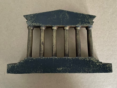 Greek Roman Column Cast Iron Bookends 7” X 4.75" Vintage HEAVY 3lbs Each - Picture 2 of 13