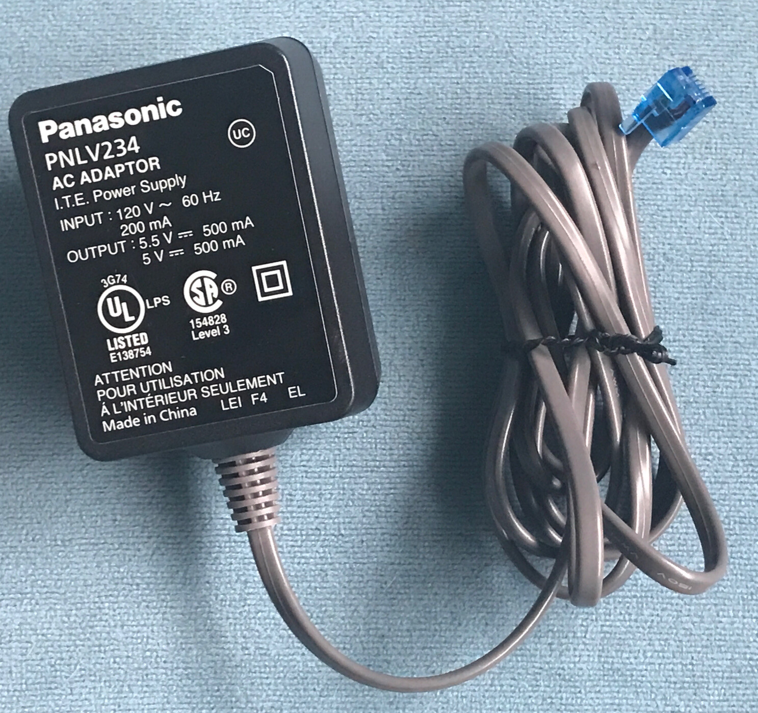 Genuine Panasonic PNLV234 AC Adapter Plug Supply Cord 5.5V Industry No