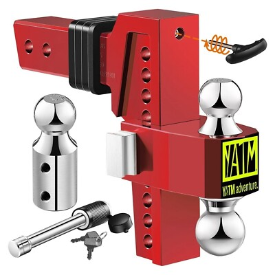 #ad Adjustable Trailer Hitch Ball Mount Fits 2quot; 2.5quot; Receiver 6 8 10 Inch Drop Rise $179.99