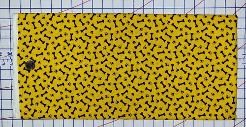 Dogs Puppies Bones Paws Pawprints Yellow Daisy Kingdom Cotton Fabric 1 1/2 yards - Picture 5 of 6