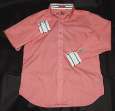 Robert Graham X Contemporary Fit Mens Long Sleeve Button Flip Cuff Shirt Size XL