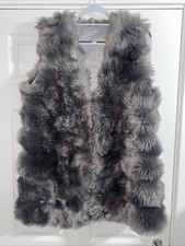 Women’s Lily Gilet/waistcoat Purple Faux Fur Size S/m