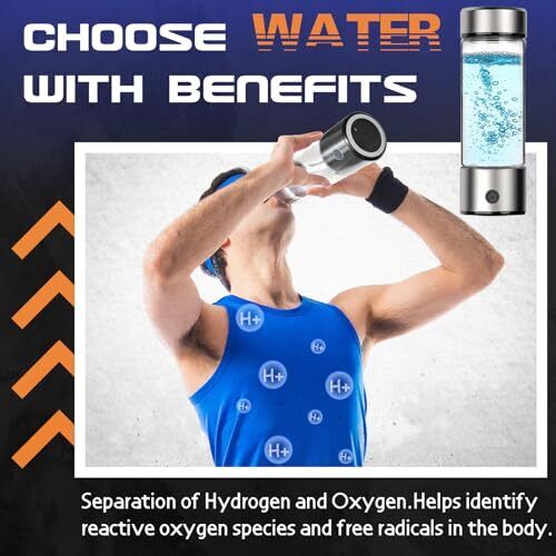 Hydrogen Water Bottle Generator Portable Rechargeable Aquahealth Hydrogen Water - Picture 5 of 7