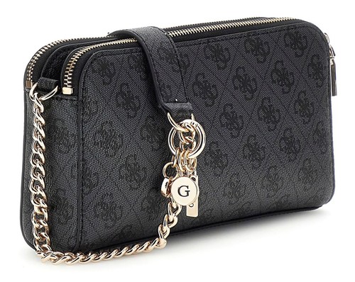 GUESS Eco Erica Status Crossbody Umhängetasche Tasche Coal Logo dunkelgrau Neu - Bild 2 von 3