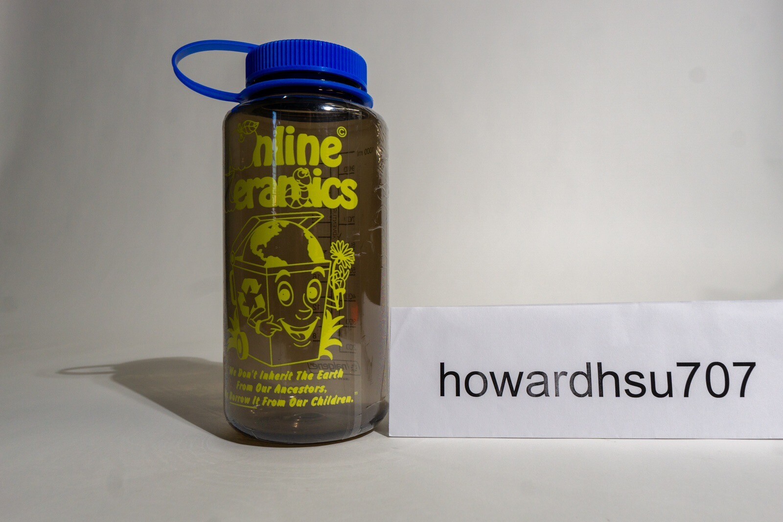 Online Ceramics Nalgene We Dont Inherit the Earth Water Bottle Brand New-image