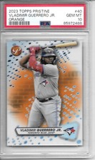 2023 Topps Pristine VLADIMIR GUERRERO JR ORANGE REFRACTOR #9/25 PSA 10 TORONTO!
