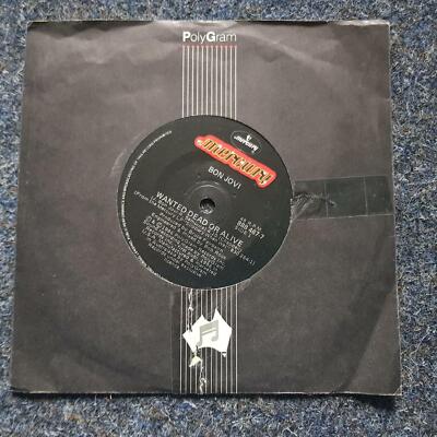 7'' Single Vinyl Bon Jovi - Wanted dead or alive AUSTRALIA