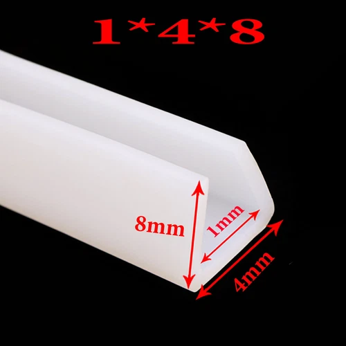 1mm - 15mm Silikon Gummi U-Kanal Dichtstreifen Kantenzierleiste Schutzstreifen - Bild 8 von 17