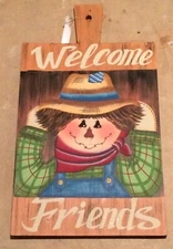 Autumn Home Decor Welcome Friends Hand-made Wooden Decoration