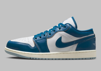 Nike Air Jordan 1 Retro Low SE Industrial Blue White Grey FN5214-141 Men's