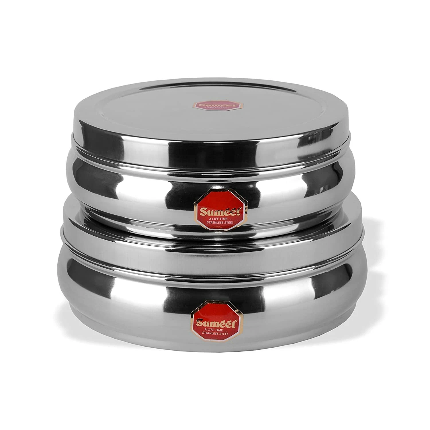 Stainless Steel Food Storage Containers Canisters - Set of 2 Pieces