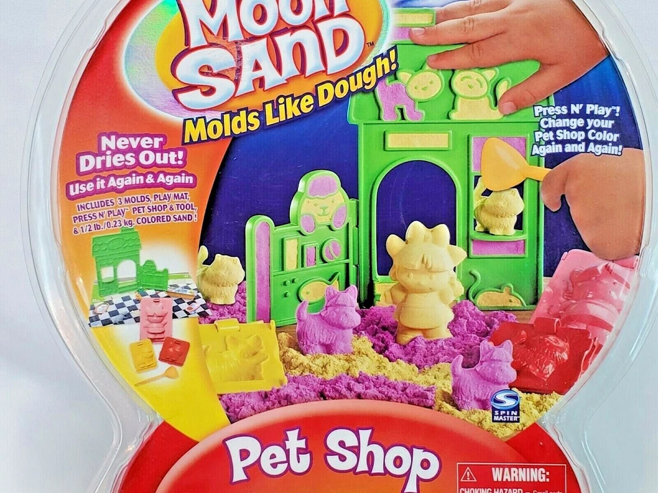 Moon Sand Pet Shop 3 Molds Mat Press Play Pet Shop Tool 1/2 lb Sand New NOS 2006 - Image 2 of 4