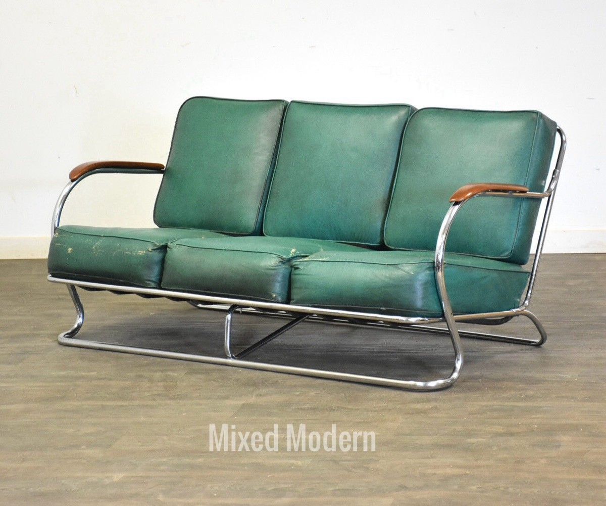 アート・デザイン・音楽 MODERN FURNITURE CLASSICS SINCE 1945 Kem Weber Tubular Chrome Sofa Art Deco Mid Century Modern | eBay