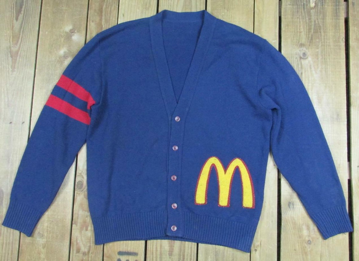 Vintage McDonalds Fast Food Worker Cardigan Sweaters Group 1960s
