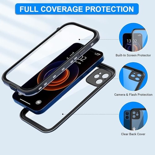 For iPhone 12 Mini IP68 Full Coverage Protective Shockproof/Dustproof Phone Case - Picture 4 of 7