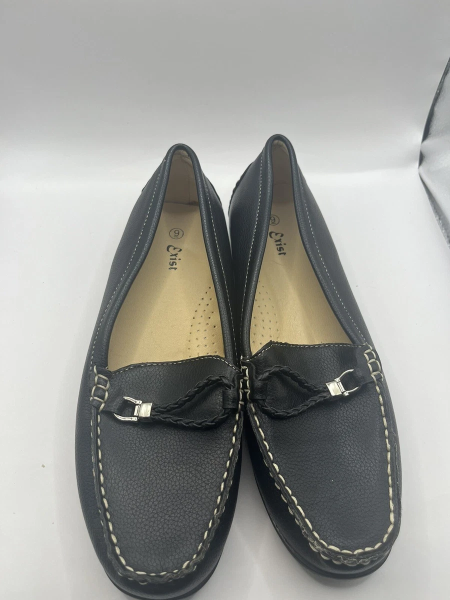 Womens black loafers size cheap 9