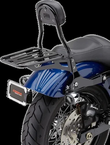 Kit de respaldo desmontable negro Cobra 14 pulgadas Harley Dyna Wide Glide 06-17 Foto 2 de 4