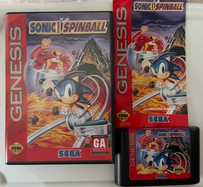 Sega Genesis (CIB) - Sonic Spinball (GOOD) - Complete Game, Box & Manual