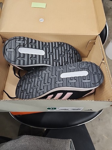 adidas Ladies' Size 7.5, X_PLR Path Sneaker Running Shoes, Black/Pink - Picture 4 of 5