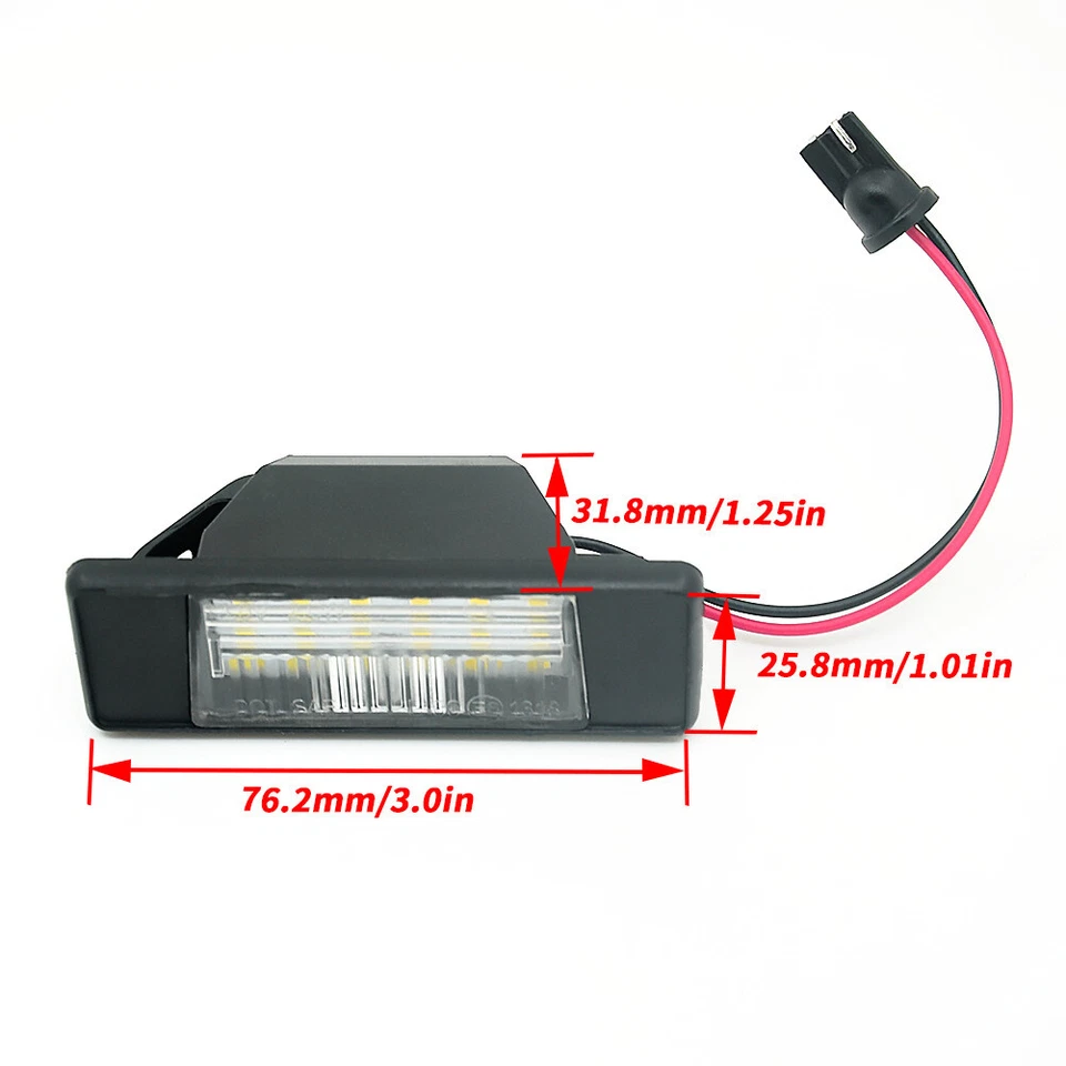 For Nissan Pathfinder R51 Qashqai J10 X-Trail LED License Number Plate Light - Image 4 of 4