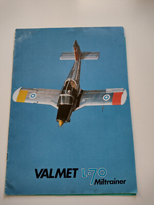 The Valmet L-70 Vinka Finnish Technical brochure Original  RARE 1980's Trainer