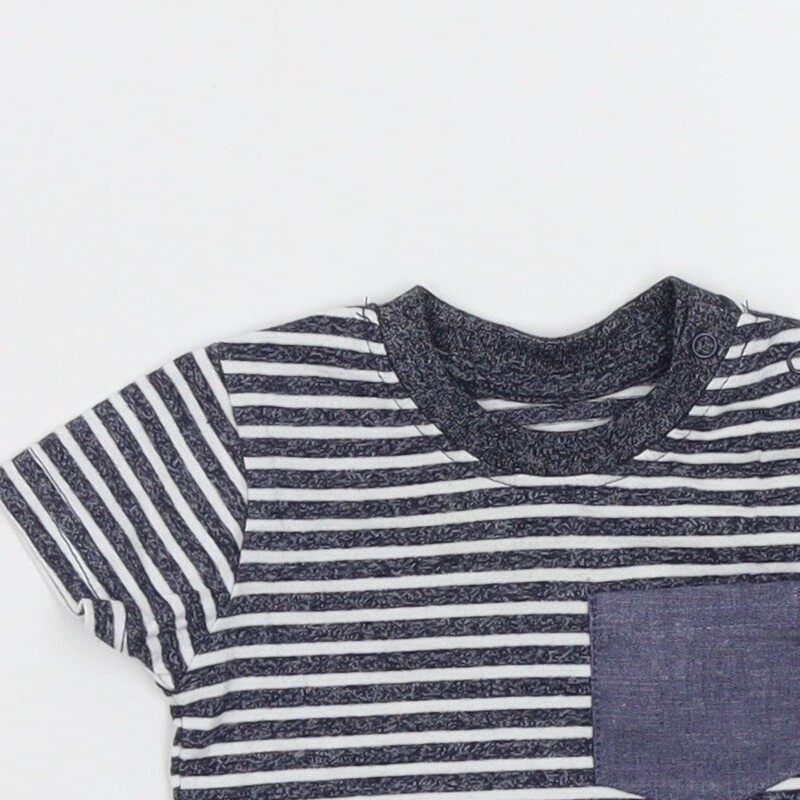 Primark Boys Striped Cotton Blend T-Shirt Size 0-3 Months image 3